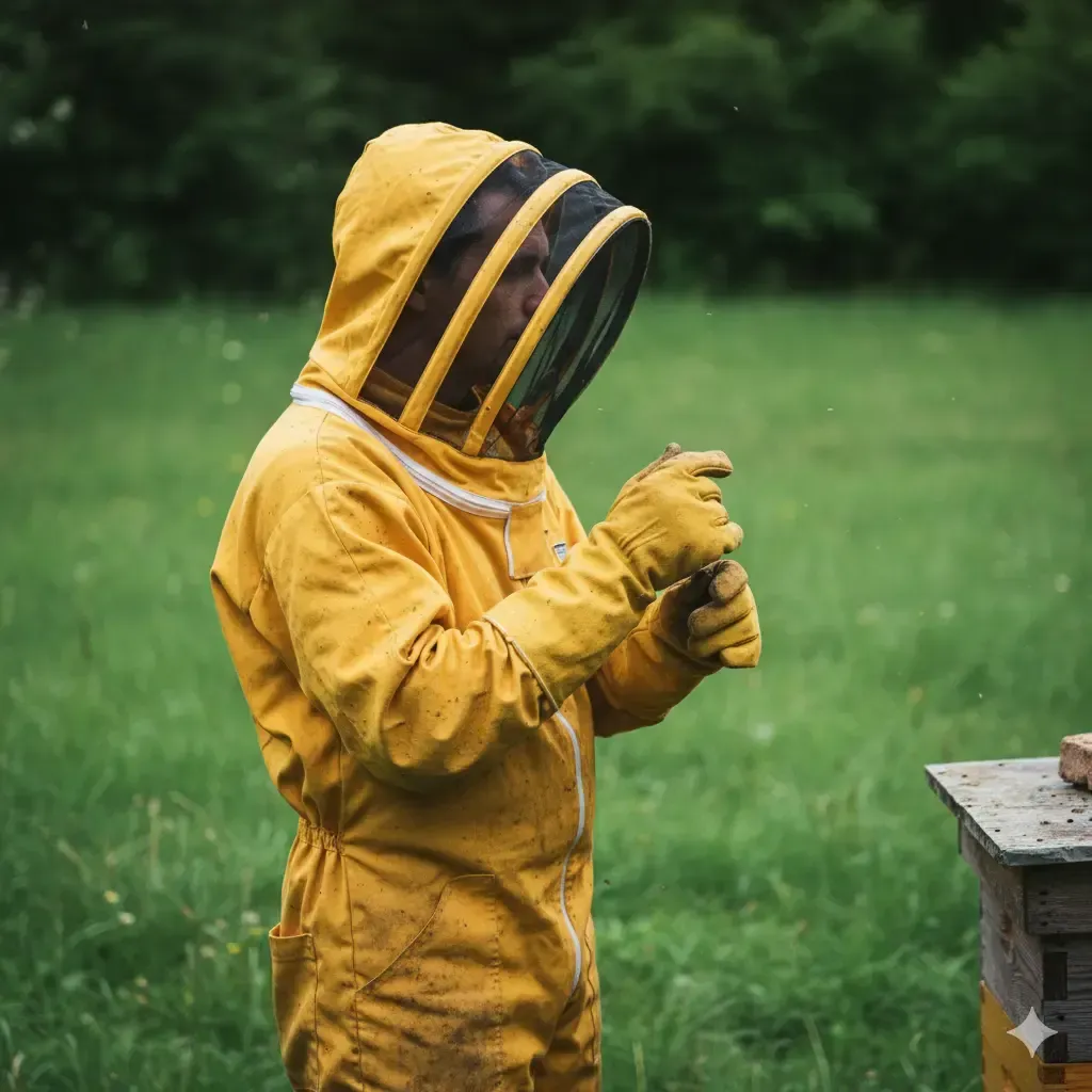 wasp nest removal Cambridge Wasp nest removal technician in protective suit removing wasp nest in Cambridge Ontario